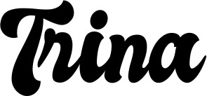 Vorschau des Bootsnamens "Trina" als Schriftzug für "Bootsbeschriftung Klassisch 41"