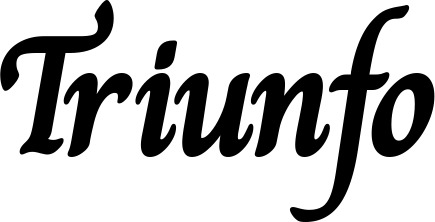 Vorschau des Bootsnamens "Triunfo" als Schriftzug für "Bootsbeschriftung Klassisch 51"
