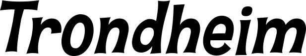 Vorschau des Bootsnamens "Trondheim" als Schriftzug für "Bootsbeschriftung Klassisch 23"