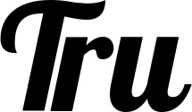 Vorschau des Bootsnamens "Tru" als Schriftzug für "Bootsbeschriftung Neu 60"