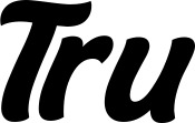 Vorschau des Bootsnamens "Tru" als Schriftzug für "Bootsbeschriftung Klassisch 14"