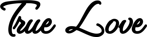Vorschau des Bootsnamens "True Love" als Schriftzug für "Bootsbeschriftung Klassisch 111"