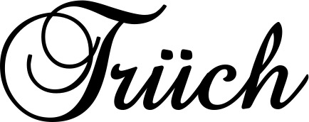 Vorschau des Bootsnamens "Trüch" als Schriftzug für "Bootsbeschriftung Klassisch 02-A"