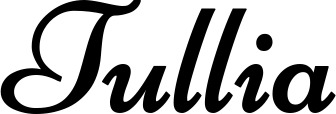 Vorschau des Bootsnamens "Tullia" als Schriftzug für "Bootsbeschriftung Klassisch 84"