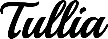 Vorschau des Bootsnamens "Tullia" als Schriftzug für "Bootsbeschriftung Klassisch 86"