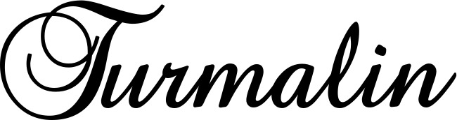 Vorschau des Bootsnamens "Turmalin" als Schriftzug für "Bootsbeschriftung Klassisch 02-A"