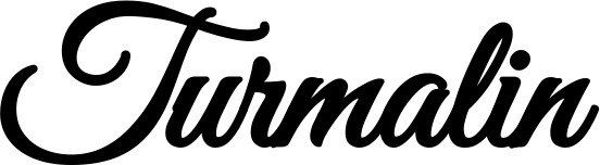 Vorschau des Bootsnamens "Turmalin" als Schriftzug für "Bootsbeschriftung Klassisch 68"