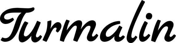 Vorschau des Bootsnamens "Turmalin" als Schriftzug für "Bootsbeschriftung Klassisch 77"