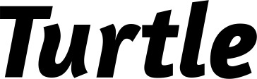 Vorschau des Bootsnamens "Turtle" als Schriftzug für "Bootsbeschriftung Kursiv 01"