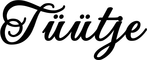 Vorschau des Bootsnamens "Tüütje" als Schriftzug für "Bootsbeschriftung Klassisch 69"