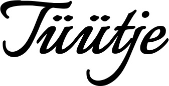 Vorschau des Bootsnamens "Tüütje" als Schriftzug für "Bootsbeschriftung Klassisch 58"