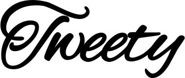 Vorschau des Bootsnamens "Tweety" als Schriftzug für "Bootsbeschriftung Klassisch 35"