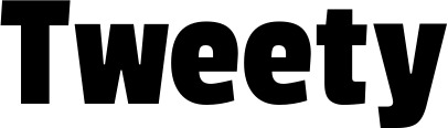 Vorschau des Bootsnamens "Tweety" als Schriftzug für "Bootsbeschriftung Fett 30"