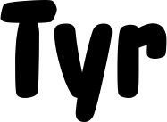 Vorschau des Bootsnamens "Tyr" als Schriftzug für "Bootsbeschriftung Neu 55"