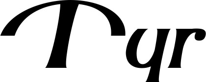 Vorschau des Bootsnamens "Tyr" als Schriftzug für "Bootsbeschriftung Neu 08"