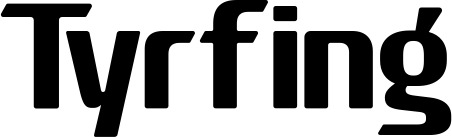Vorschau des Bootsnamens "Tyrfing" als Schriftzug für "Bootsbeschriftung Fett 22"