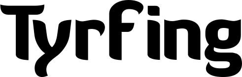 Vorschau des Bootsnamens "Tyrfing" als Schriftzug für "Bootsbeschriftung Fett 06"