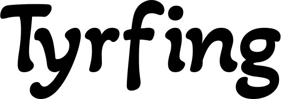 Vorschau des Bootsnamens "Tyrfing" als Schriftzug für "Bootsbeschriftung Klassisch 103"