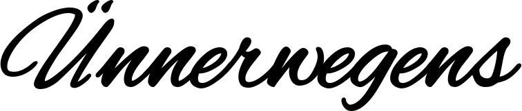 Vorschau des Bootsnamens "Ünnerwegens" als Schriftzug für "Bootsbeschriftung Klassisch 35"