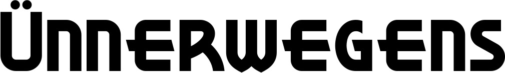 Vorschau des Bootsnamens "Ünnerwegens" als Schriftzug für "Bootsbeschriftung Neu 26"