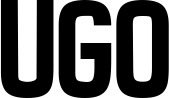 Vorschau des Bootsnamens "Ugo" als Schriftzug für "Bootsbeschriftung Neu 58"
