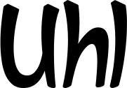 Vorschau des Bootsnamens "Uhl" als Schriftzug für "Bootsbeschriftung Klassisch 72"