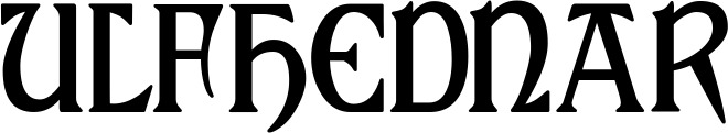 Vorschau des Bootsnamens "Ulfhednar" als Schriftzug für "Bootsbeschriftung Neu 02"