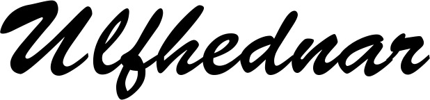Vorschau des Bootsnamens "Ulfhednar" als Schriftzug für "Bootsbeschriftung Klassisch 03"