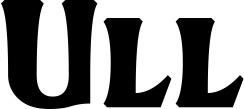 Vorschau des Bootsnamens "Ull" als Schriftzug für "Bootsbeschriftung Neu 37"