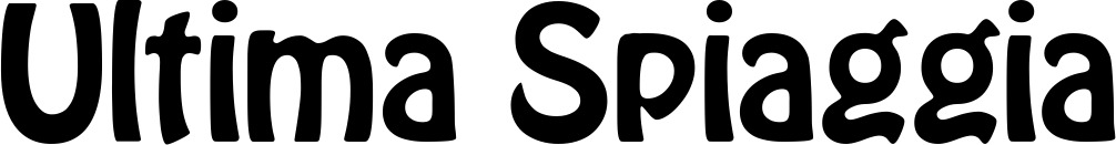 Vorschau des Bootsnamens "Ultima Spiaggia" als Schriftzug für "Bootsbeschriftung Fett 01"
