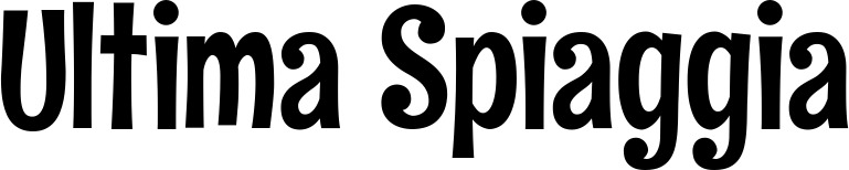 Vorschau des Bootsnamens "Ultima Spiaggia" als Schriftzug für "Bootsbeschriftung Neu 68"