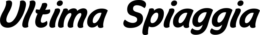 Vorschau des Bootsnamens "Ultima Spiaggia" als Schriftzug für "Bootsbeschriftung Klassisch 14"