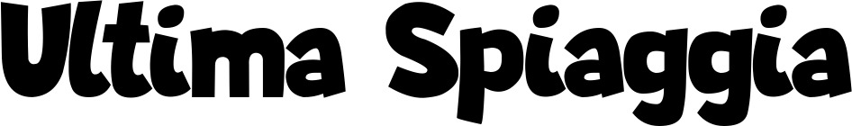 Vorschau des Bootsnamens "Ultima Spiaggia" als Schriftzug für "Bootsbeschriftung Neu 48"