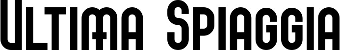 Vorschau des Bootsnamens "Ultima Spiaggia" als Schriftzug für "Bootsbeschriftung Neu 43"