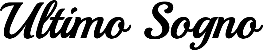 Vorschau des Bootsnamens "Ultimo Sogno" als Schriftzug für "Bootsbeschriftung Klassisch 86"
