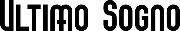 Vorschau des Bootsnamens "Ultimo Sogno" als Schriftzug für "Bootsbeschriftung Neu 43"