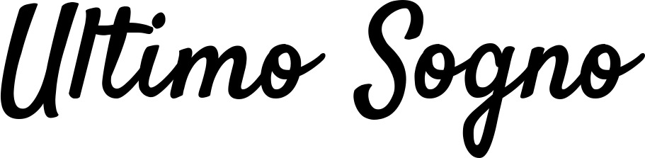 Vorschau des Bootsnamens "Ultimo Sogno" als Schriftzug für "Bootsbeschriftung Klassisch 96"