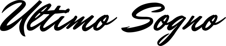 Vorschau des Bootsnamens "Ultimo Sogno" als Schriftzug für "Bootsbeschriftung Klassisch 82"