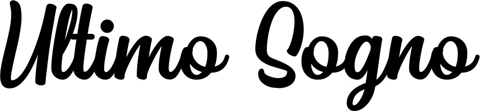 Vorschau des Bootsnamens "Ultimo Sogno" als Schriftzug für "Bootsbeschriftung Klassisch 43"