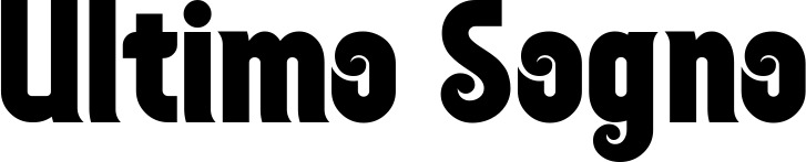 Vorschau des Bootsnamens "Ultimo Sogno" als Schriftzug für "Bootsbeschriftung Neu 32"