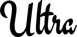 Vorschau des Bootsnamens "Ultra" als Schriftzug für "Bootsbeschriftung Klassisch 63"