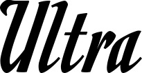Vorschau des Bootsnamens "Ultra" als Schriftzug für "Bootsbeschriftung Klassisch 93"