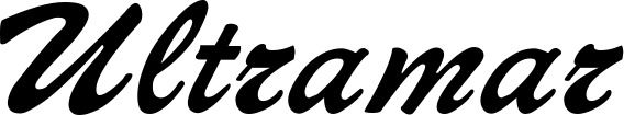 Vorschau des Bootsnamens "Ultramar" als Schriftzug für "Bootsbeschriftung Klassisch 12"