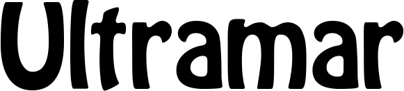 Vorschau des Bootsnamens "Ultramar" als Schriftzug für "Bootsbeschriftung Fett 01"