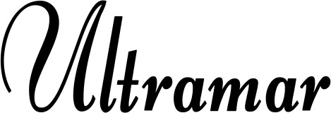 Vorschau des Bootsnamens "Ultramar" als Schriftzug für "Bootsbeschriftung Klassisch 76"