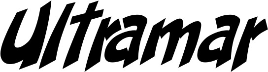 Vorschau des Bootsnamens "Ultramar" als Schriftzug für "Bootsbeschriftung Klassisch 31"