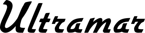 Vorschau des Bootsnamens "Ultramar" als Schriftzug für "Bootsbeschriftung Klassisch 66"