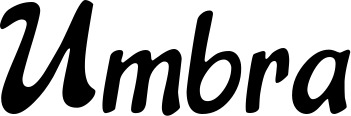 Vorschau des Bootsnamens "Umbra" als Schriftzug für "Bootsbeschriftung Klassisch 15"