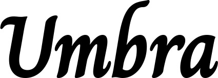 Vorschau des Bootsnamens "Umbra" als Schriftzug für "Bootsbeschriftung Klassisch 51"