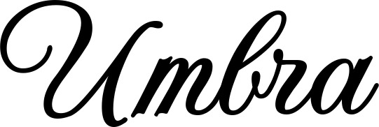 Vorschau des Bootsnamens "Umbra" als Schriftzug für "Bootsbeschriftung Klassisch 70"